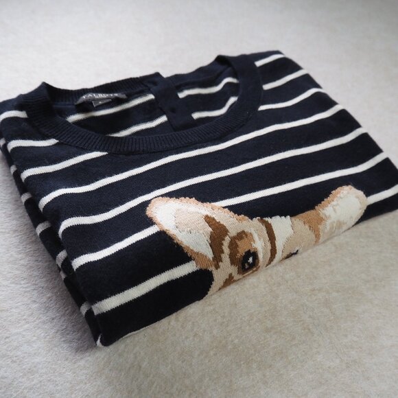 Talbots Striped Corgi Knit Sweater – Size S, Chest 18″, Sleeve 23″, Length 22″ - Picture 7 of 8